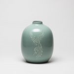 青瓷鳳凰紋花瓶